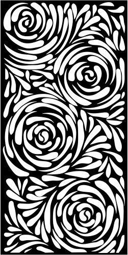 Designová kovová výplň, laserem vypálený vzor 1020, rozměr 1000x2000x3,0 mm, bez povrchové úpravy